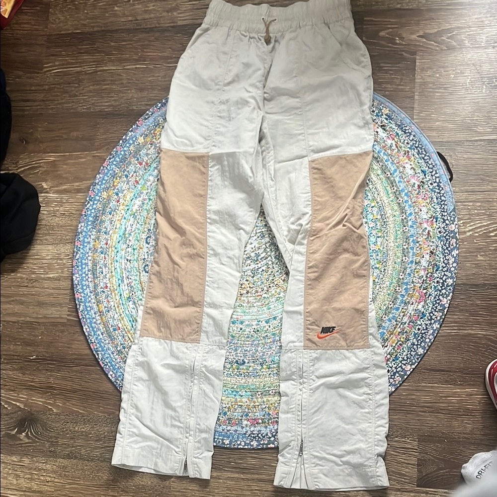 Nike Tan and White Casual Bottoms